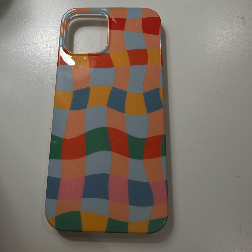 Groovy Checkered Multi-Colored iPhone 12 Phone Case